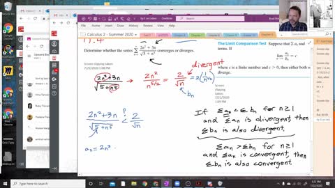 Calculus 2 - Section 11-4 - Quick review of Comparison Test and limit comparison test