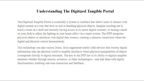 Digitized Tangible Portal