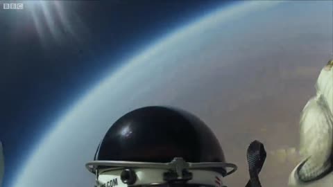 A man jumping from the Space to Earth || NASA video