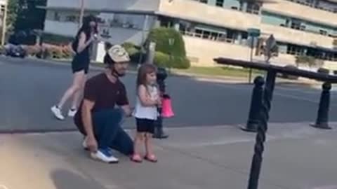 A Toddler Leads Protestors in Chanting “My Body, My Choice” At a Protest in Arkansas