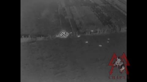 With the help of a Matrice 30T drone, Russian forces correct the artillery fire at night