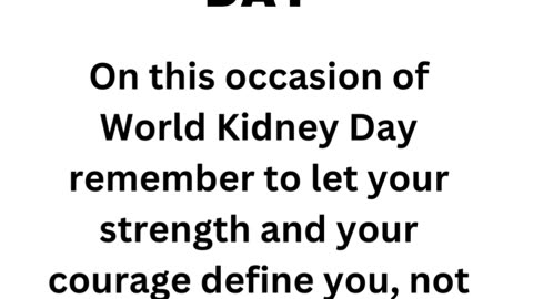 WORLD KIDNEY DAY