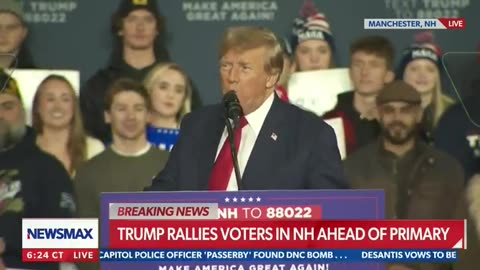 President Trump in New Hampshire: "Three days from now, we're going to win New Hampshire