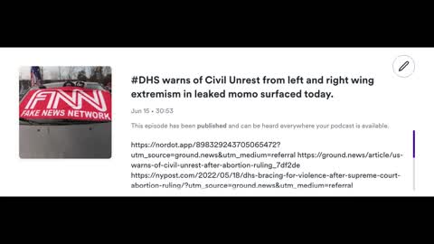 #DHS warns of Civil Unrest from left and right wing extremist in leaked momo surfaced today