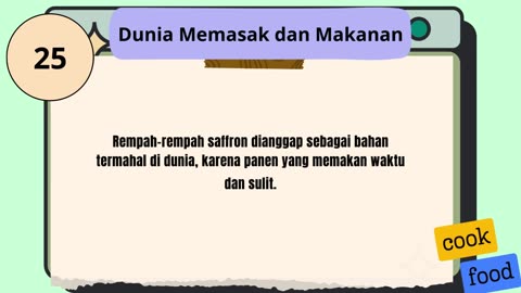 Fakta unik dan menarik dunia makanan dan masakan part 2