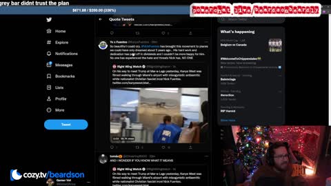 AF WON - Beardson 11/23/2022 stream - Nick Fuentes meeting with Kanye West