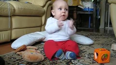 clapping baby at 9 months the first step to singing