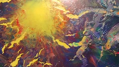 "Rainbow Dragons Breath" 30"-40" Gallery Canvas by KOTO #art #arte #acrylic #painting