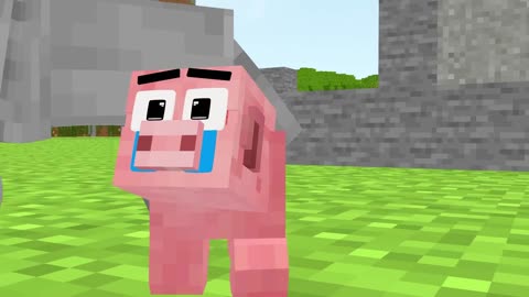 Monster School Baby Zombie and Animals Cute No Colors - Sad Story - Minecraft Animation