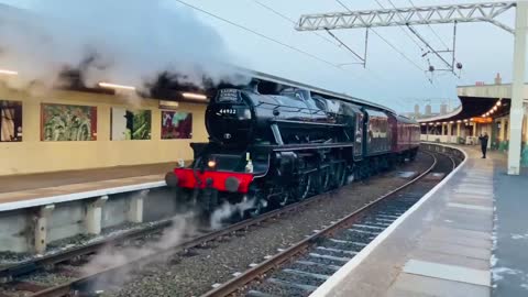 Revering steam locomotive Carnforth Railway Station #locomotive #steamtrain