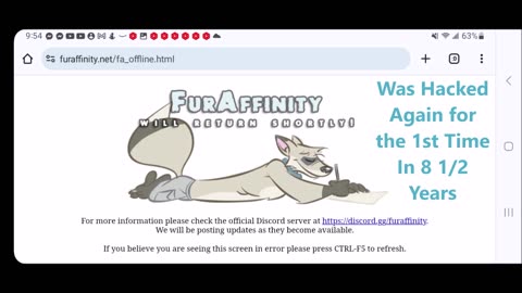 FURAFFINITY WAS HACKED AGAIN FOR THE 1ST TIME IN 8 1/2 YEARS