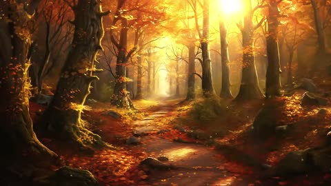 Enchanted Forest Autumn Ambience 🍂🍄🧚🏻‍♀️ Fantasy Music & Ambience | ASMR to Study, Read and Relax