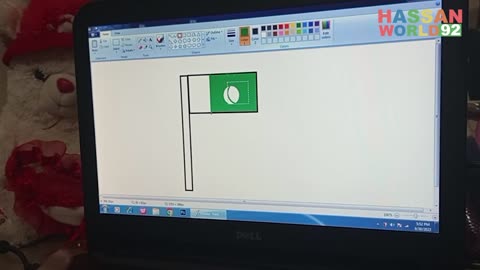 Hassan and Cousins | Fun Laptop Time | Drawing Pakistani Flag in MS Paint!"