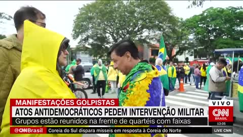 Manifestação golpista: Atos antidemocráticos pedem intervenção militar | LIVE CNN