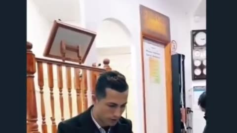 Ronaldo reading the holy Quran masha allah / Ronaldo football player