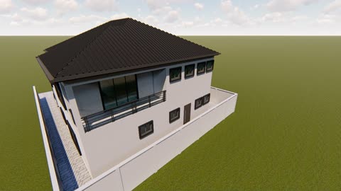 3D Rendering of a big house