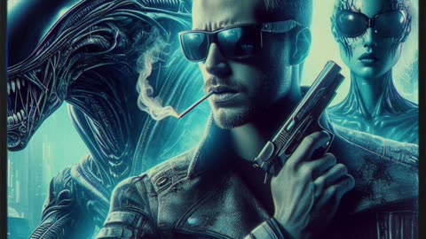 Blade Runner and alien and terminator ai art