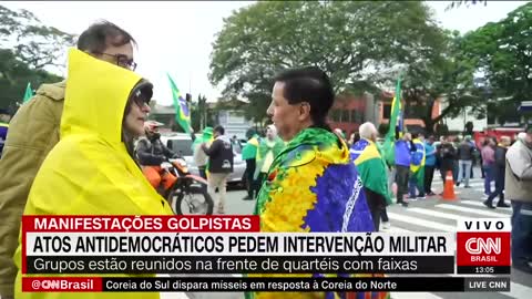 Manifestação golpista: Atos antidemocráticos pedem intervenção militar | LIVE CNN