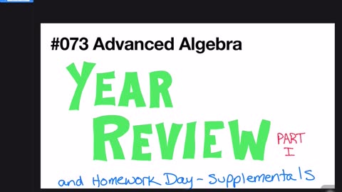 073 Advanced Algebra