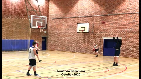 Armando Kozomara shooting jumpshots 9 in a row practice