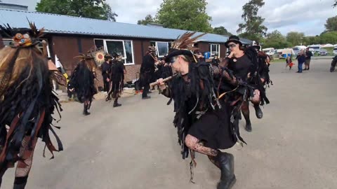 Beltane Border Morris dancing Ravaged Oak at Shrewsbury Folk Festival 2023 (Sunday 27th August)