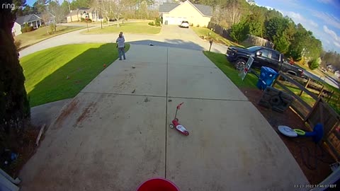 Kiddo Having a Bad Day and Mom Drives Over Scooter