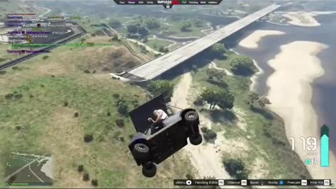 JumpingOver TheMilitary Base...Usinga Golf Cart...GTAO...