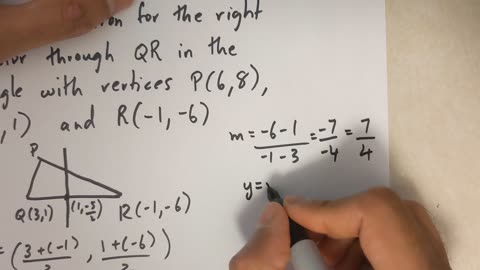 Grade 10 Math - Equation of a right bisector (Lesson 2.1)