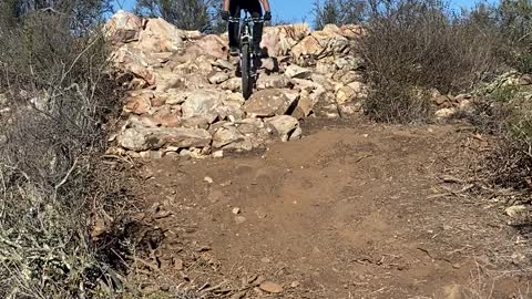 Hardtail smashing rock garden!!