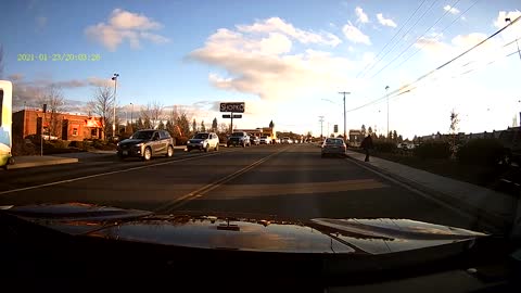 Car hits bike in crosswalk