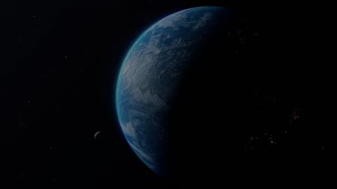 Earth in space 4k video