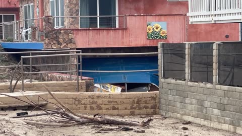 Aftermath of a Hotel Hit by Rogue Wave in Ventura