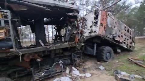 Destroyed by Russian artillery the air defense command post of the AFU