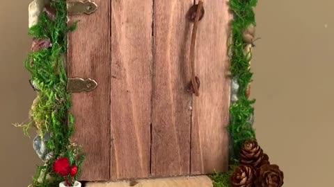 Fairy door hack! We found a betterwaterproofing spray! Rustoleum matteenamel spray at Home Depot