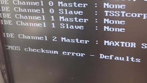 Cmos Checksum Error