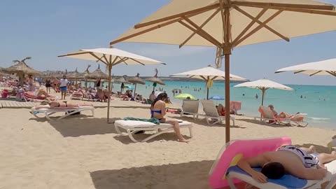 Mallorca Spain Playa de Palma Beach Walk _ Balearic