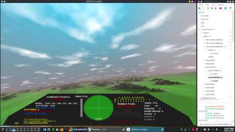 Linux Air Combat, Blake's Mission Lincoln's Me109G & Hank's P38 vs JBird's P38 07Jul2022