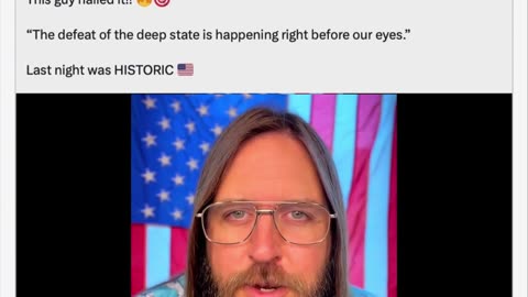 “The defeat of the deep state is happening right before our eyes.”