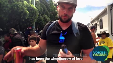 Peaceful Protest in Wellington - Trolley of Love