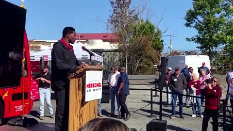 Herschel Walker rallies in push for Georgia Senate