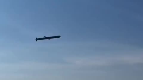 Fishermen film two Russian Kalibr Cruise Missiles flying over the Caspian Sea