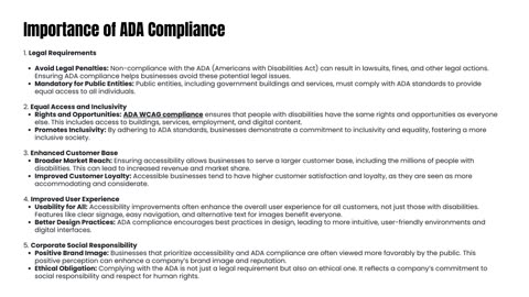 Understanding ADA and WCAG Compliance: Ensuring Accessibility for All