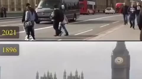 London Westminster bridge 125 years apart