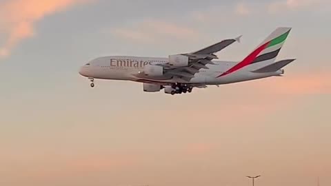 Morning Dubai With beautiful Emirate airline amazing view