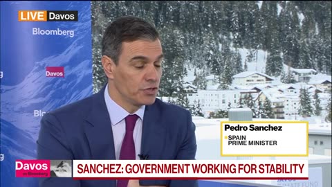 Davos 2024 Spain Wants to Strengthen Ties With Companies PM Pedro Sanchez Says