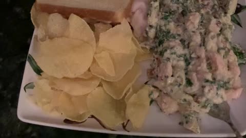 Turkey Sandwich , Chicken Caesar Pasta Salad And Chips For Dinner!