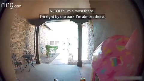 Taylor Talks to Her Neighbor On Ring Video Doorbell After Running Away From a Bobcat | RingTV