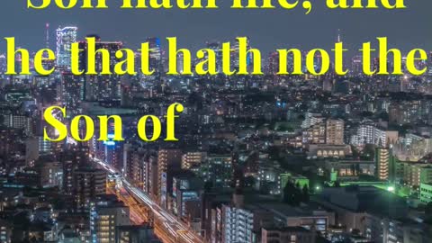 He that hath the Son hath life; and he that hath not the Son of God hath not life