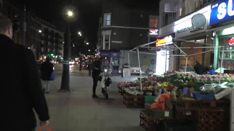 Walking night London Kilburn