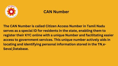 CAN Number registration process in E-savai portal tamilnadu